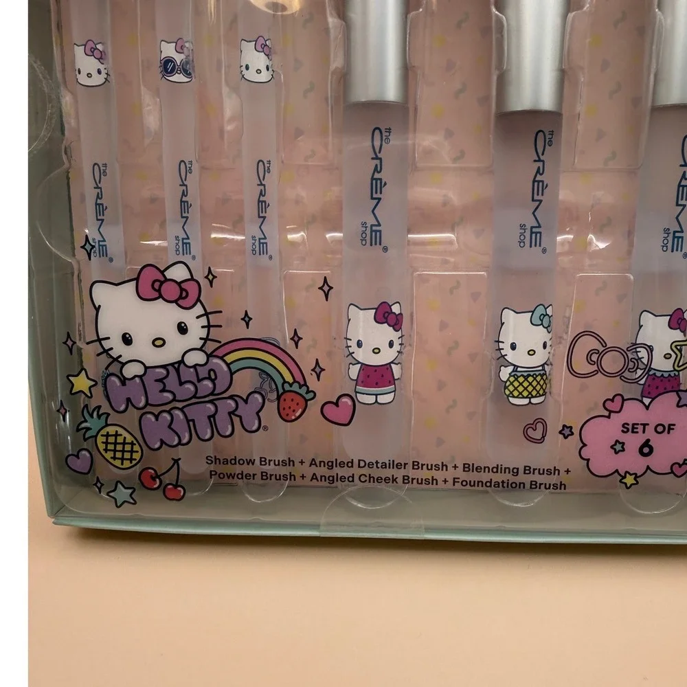 The Creme Shop‎ x Hello Kitty Makeup Brush Set & Macaron Lip Balm Bundle NIB